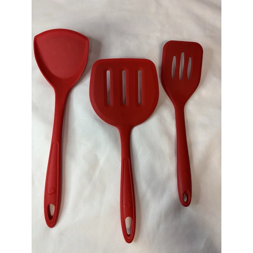 Red‎ Silicone Kitchen Utensils 3pcs KochBlume